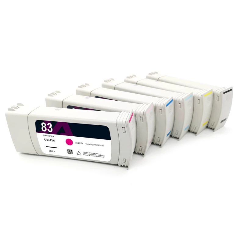 [1x HP83 Inkjet] Original Remanufactured Ink Cartridge C4940A C4945A Available For HP Designjet 5000UV 5000PS UV 5500 5000A