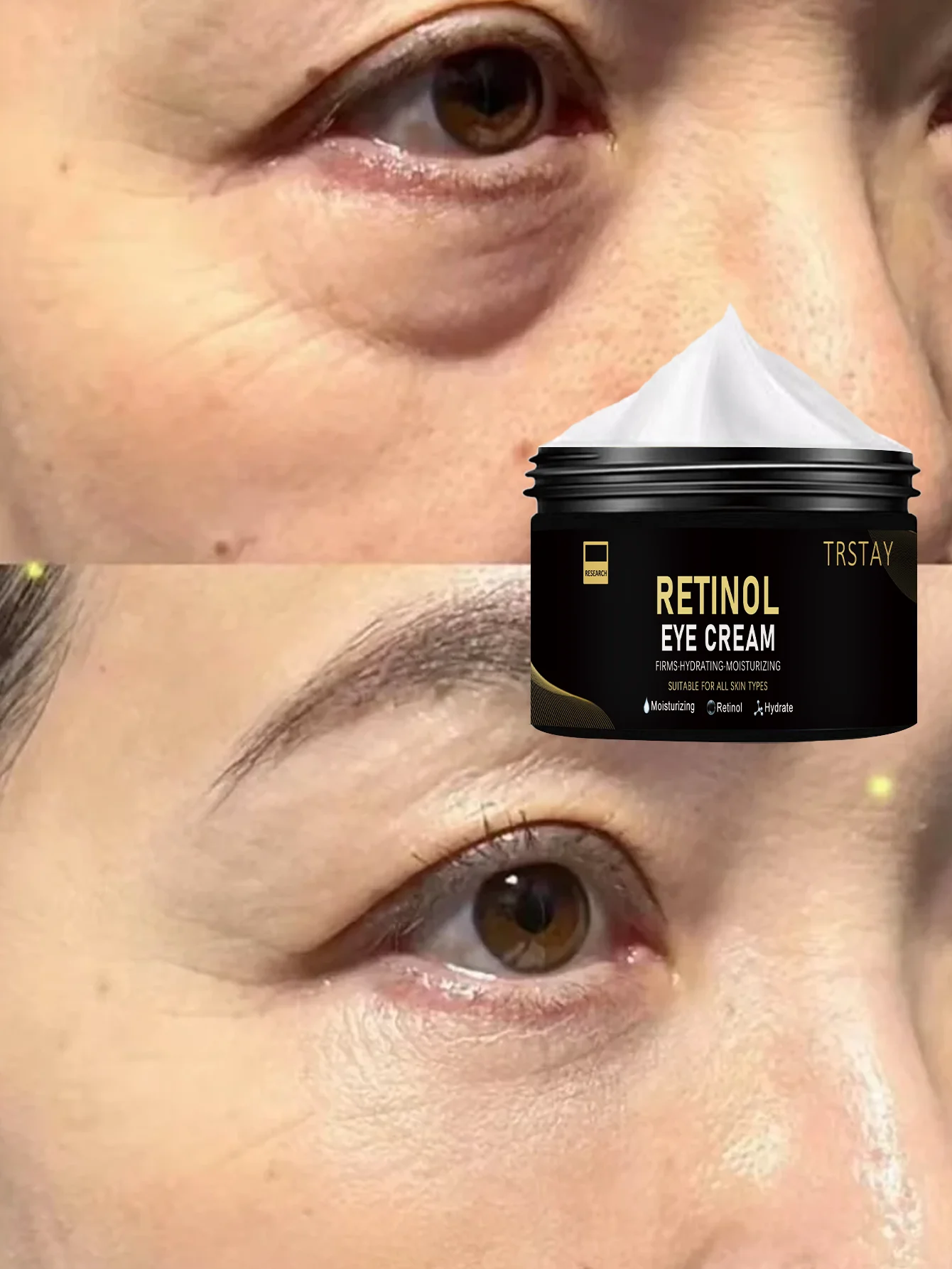 

Крем для глаз с двойным эффектом, против усталости, уменьшает темные круги и мешки под глазами, увлажняет хрупкие зоны вокруг глаз, предотвращает сухость и кроки.