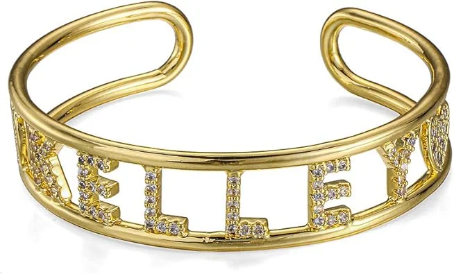 

Customized Zircon Multi-letter Bracelets 18K Gold Plated Bracelet Personalized Diamond Jewelry Unique Anniversary Gift For Her