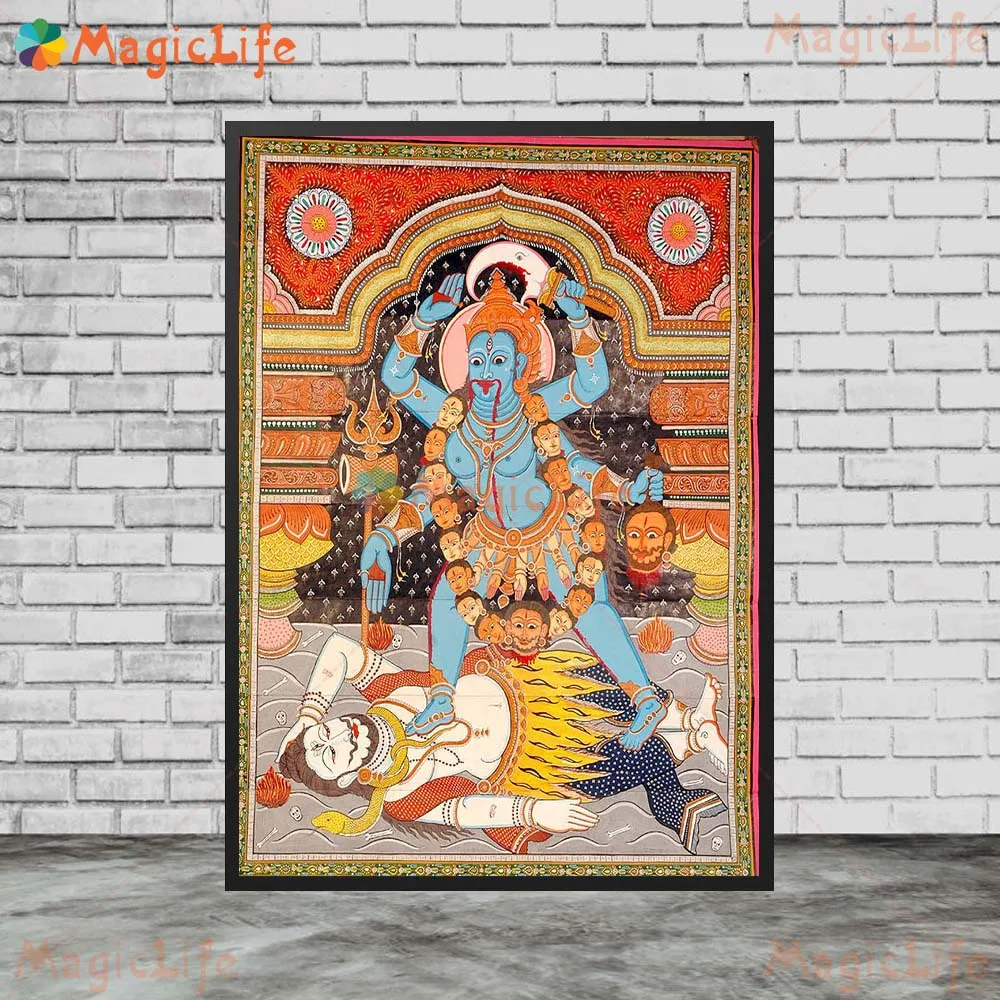 Goddess Durga Kamadeva Indian Religion Poster Wall Pictures For Living Room Wall Art Canvas Painting Home Decor Unframed