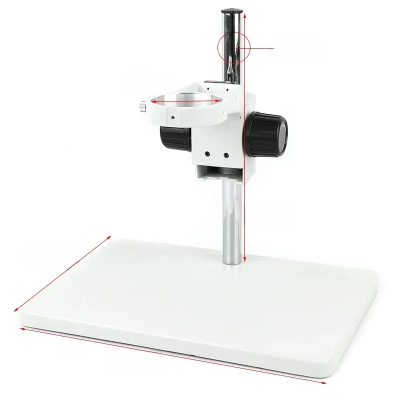 Big Size Base Stand Verstelbare Boom Arm Stereo Microscopio Statief 76mm Focus Houder Zoom Trinoculaire Stereo Microscoop Beugel - afbeelding 2