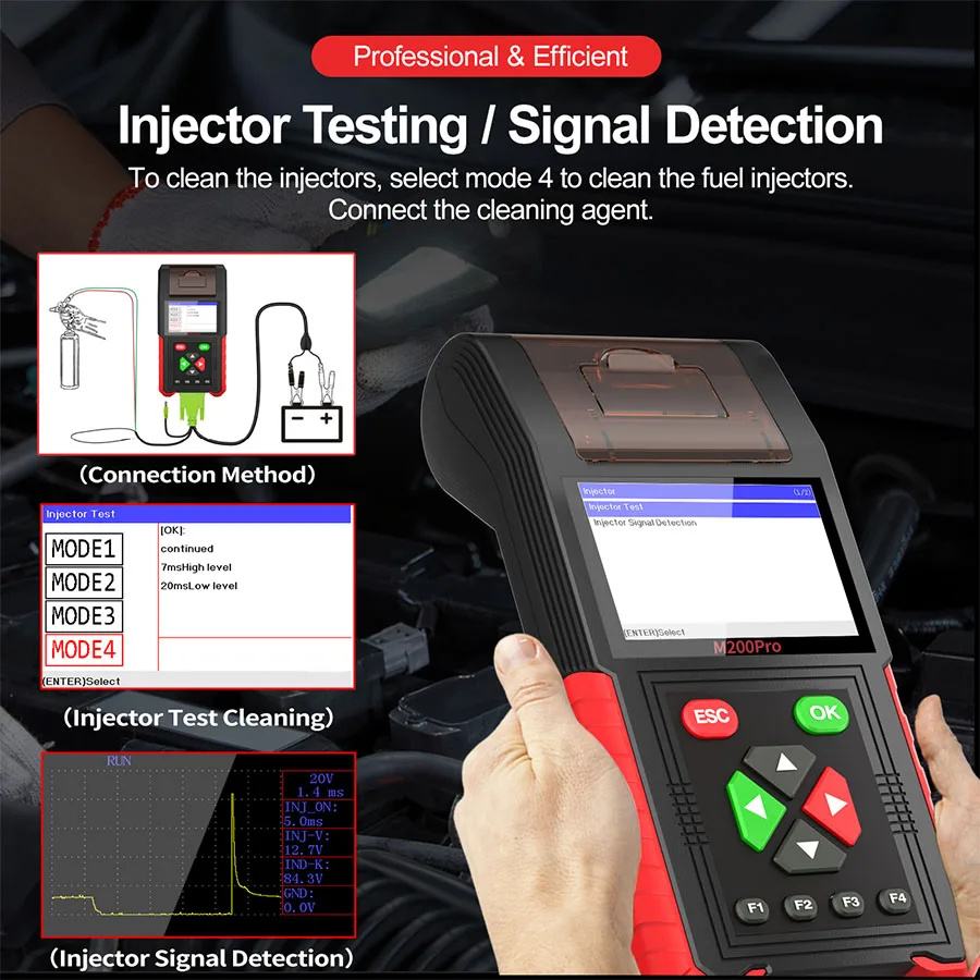 JDiag M200 Pro Diagnosescanner mit Honda ECU Remap Scanner Batterietester ABS System Fehlercodes für Universal-Motorräder – Detail 6