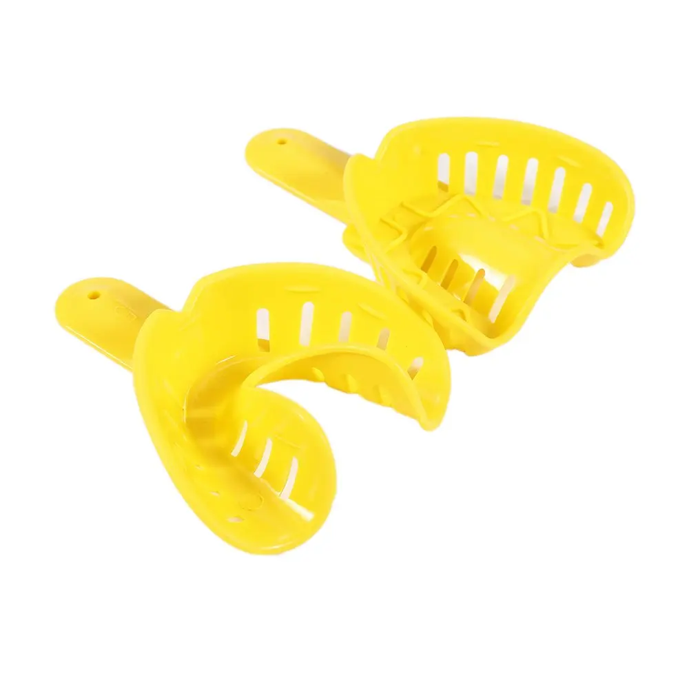 12pcs Dental Impression Trays Plastic Materials Teeth Holder Dental Central Supply for Oral Tools