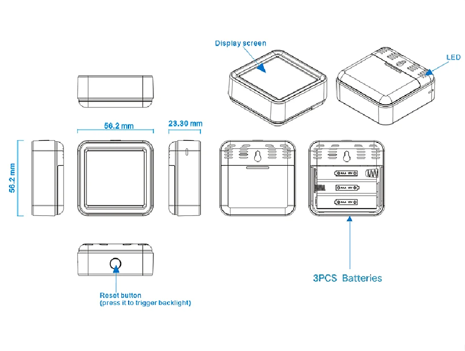 WiFi Temperature and Humidity Sensor with LCD Display description 5