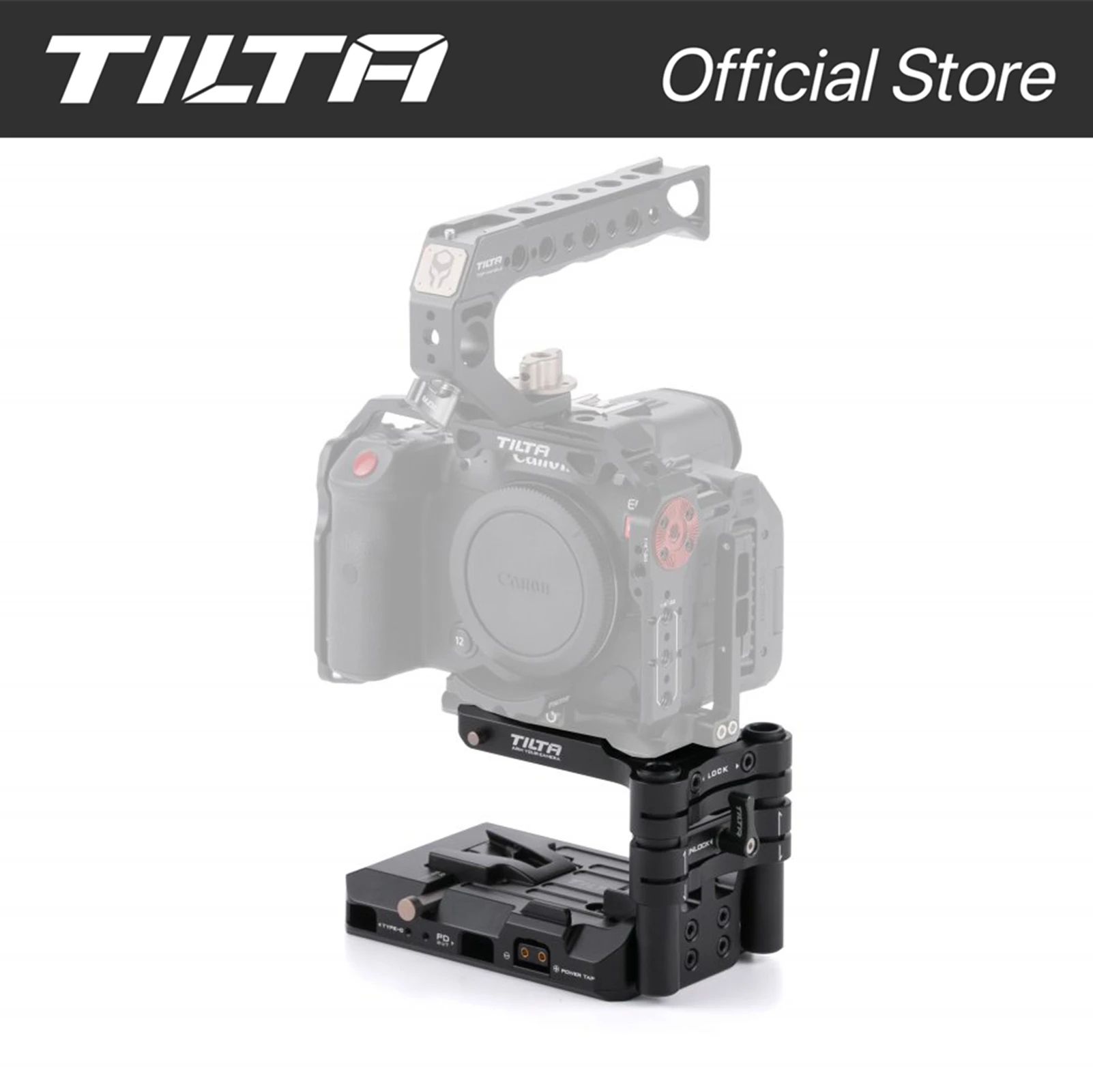 TILTA Canon R5c TA-T32-FCC-B Full Khung Máy Ảnh Dành Cho Canon EOS R5 C Thông Minh V Gắn Pin Đế Tấm (ARCA)
