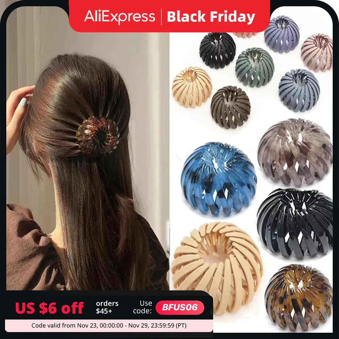 Women Hair Clips Ponytail Hair Rings Clips Bird Nest Shaped Hairpin Simple Magic Lazy Braider Tool Women Hair Accessories