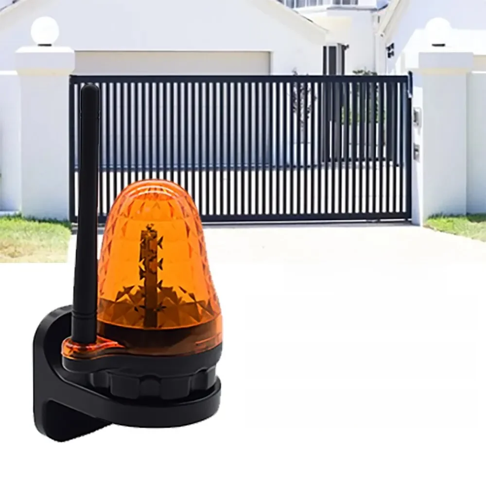 Universal 12V 24V 220V Outdoor LED Signal Alarm Light Strobe Flashing Light Wall Mount Emergency Warning Lamp for Gate Opener