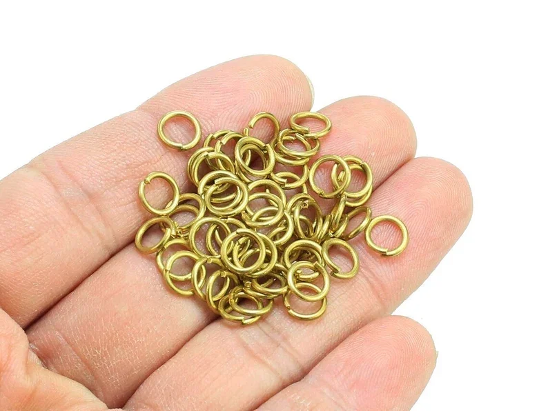 200pcs Brass Jump Rings, Link Chain Connector, 8x0.8mm, 8x1mm, 8x1.2mm, 8x1.5mm, Brass Findings, Jewelry making - R293