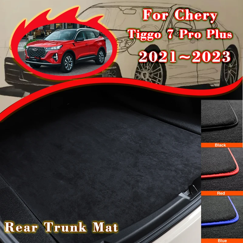 Car Trunk Storage Mat For Chery Tiggo 7 Pro Plus 2020~2023 Boot Cargo Liner Tray Trunk Luggage Floor Carpet Pad Auto Accessories