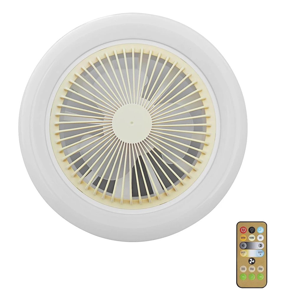 Parafuso regulável na tomada de luz, Pequeno ventilador de teto com luz, Lâmpada Plug in, 30W, E27, E26