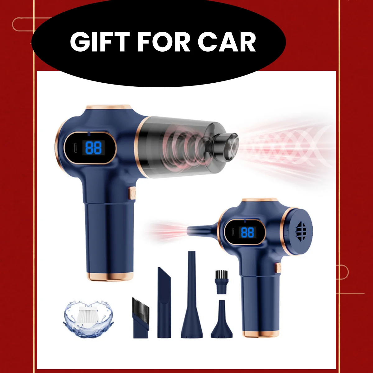 

Portable Wireless Car Vacuum Cleaner Wireless Vacuum Cleaner Dual Use for Home and Car 120W High Power Powerful Vacuum Cleaner