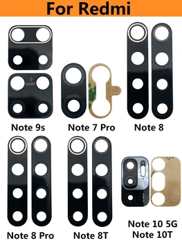 Lentille en verre de caméra arrière pour Xiaomi Redmi Note 8 9 10 Pro 9S 10S 8T 9T 11 Pro Plus 11T avec adhésif