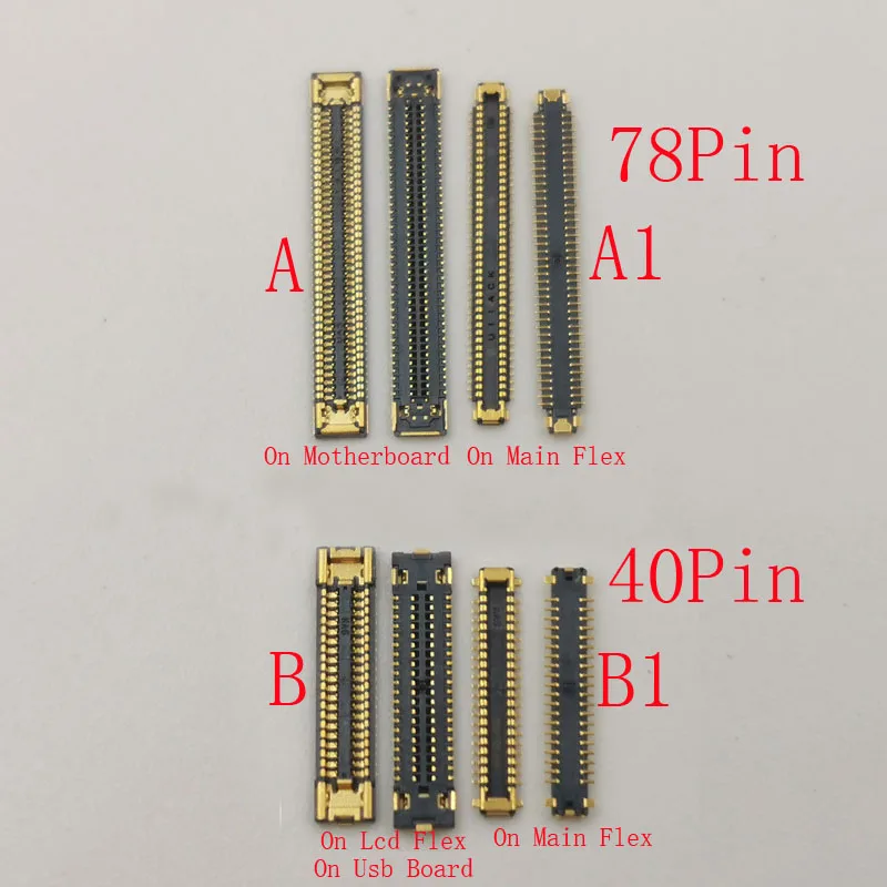 2-10Pcs LCD Display Screen Flex FPC Connector Plug For Samsung Galaxy A72 A52 A525F A52S A32 A725 A325F A326 A82 A826 40 78 Pin