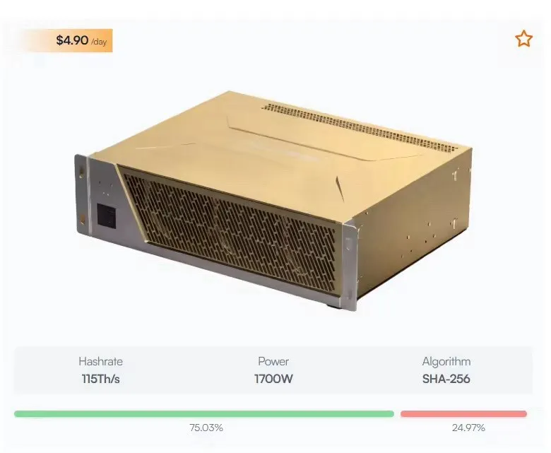 

original Fluminer T3 115 TH/s BTC Miner with 1700 Watts
