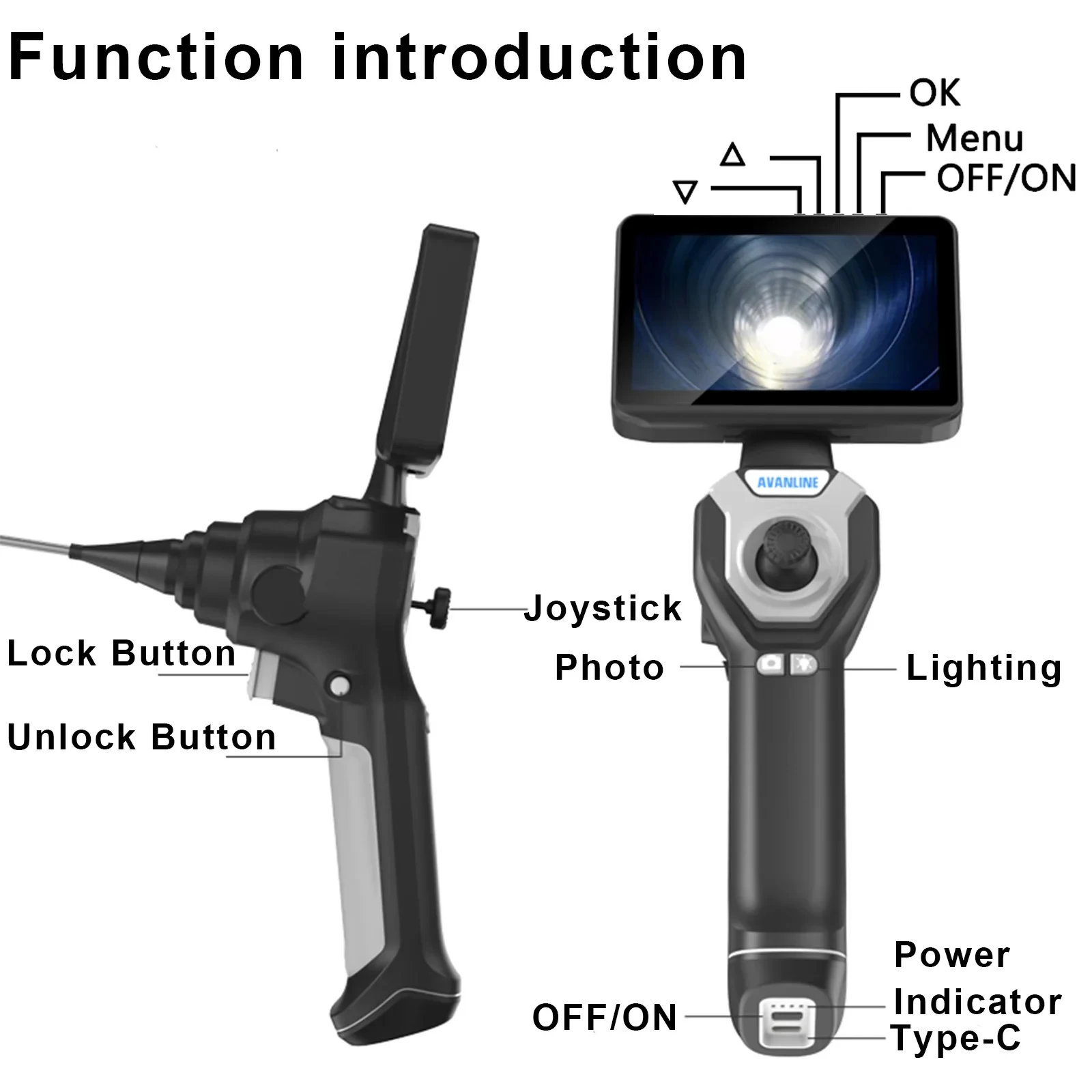 4/6mm 1080P Automotive Rotary Industrial Video Endoscope Boroscope With Articulation Inspection Tools Camera Rotation Endoscope