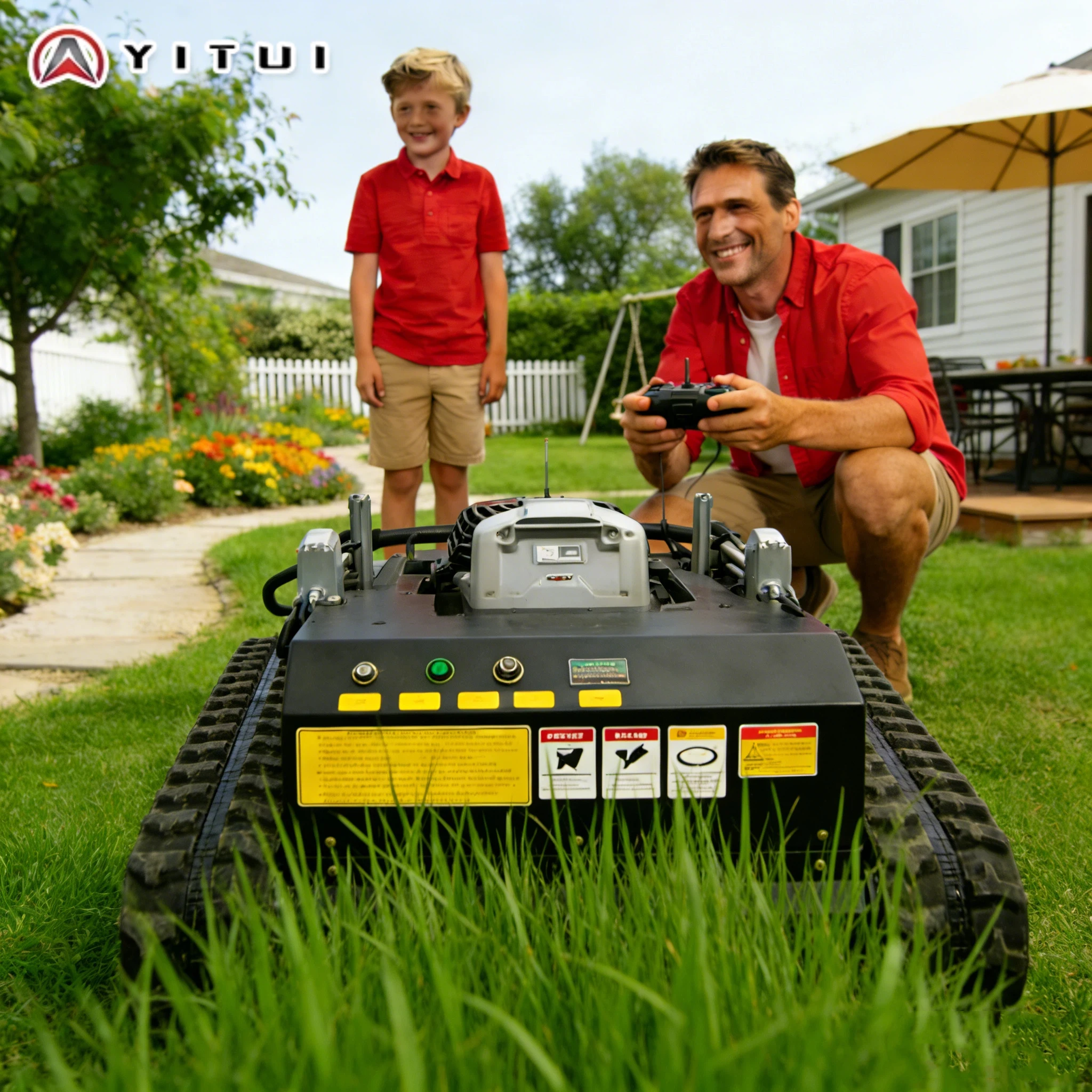 

All Terrain Multi Functional Customized Lawn Mower Wide Cutting Range Long Remote Control Distance For All Kinds Of Grass