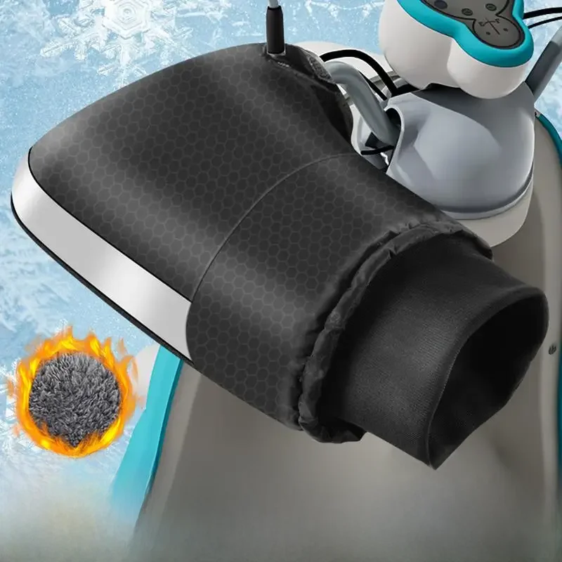 AliExpress 1 Pair Motorcycle Handlebar Muffs Winter cycling gloves Waterproof Handle bar Mitts Snowmobile E-Bike Motorbike Thermal Gloves