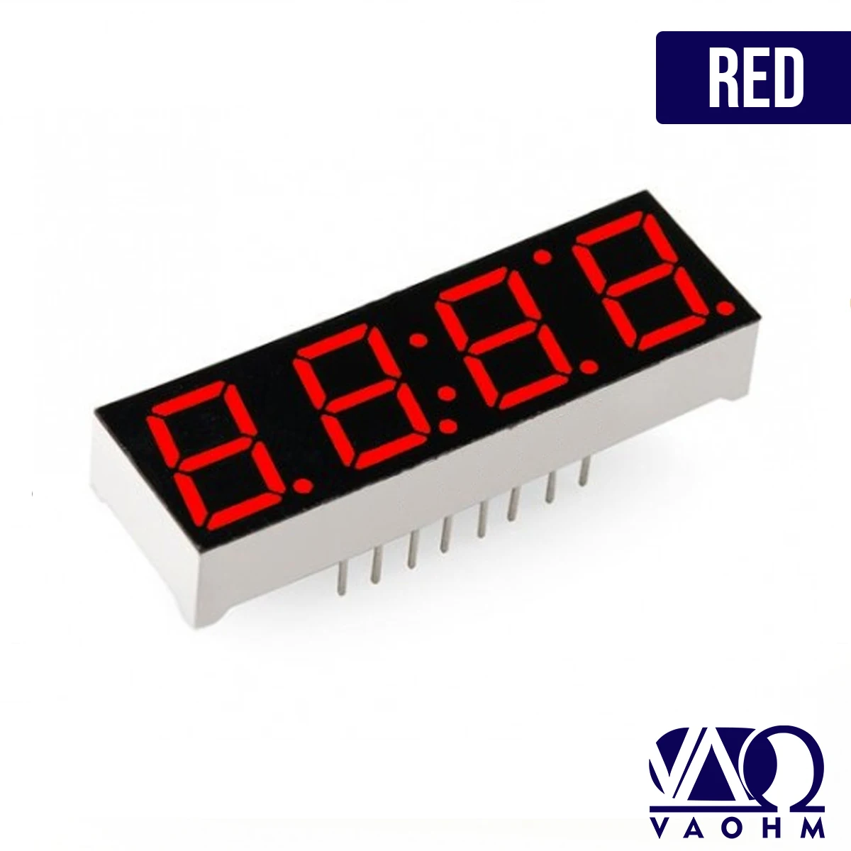 Imagem -04 - Sete Segmentos Led Display Tube Cátodo Comum Quatro Dígitos Vermelho Azul Verde Branco 2841ah 2841ab 2841ag 2841aw 028 10 Pcs