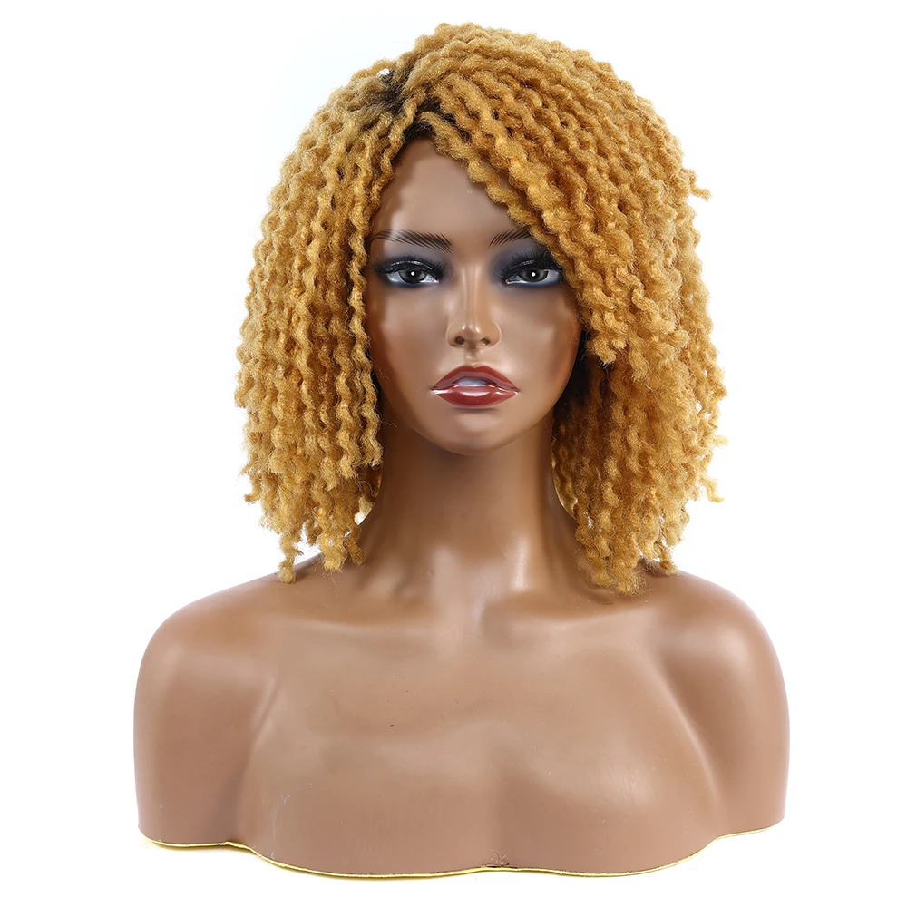 

Amir Braided Wigs For Women Synthetic Wig Ombre Braided Dreadlock Blonde Wig African Faux Locs Crochet Twist Hair Short Wigs