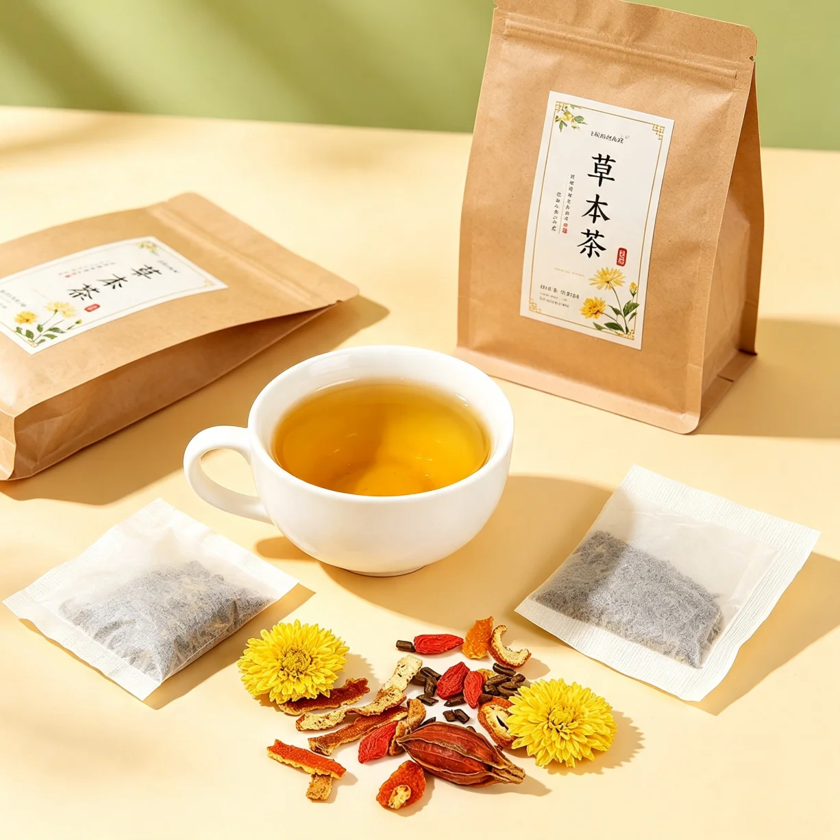Herbal Wellness Blend - Dandelion Wolfberry Herbal Tea - 50