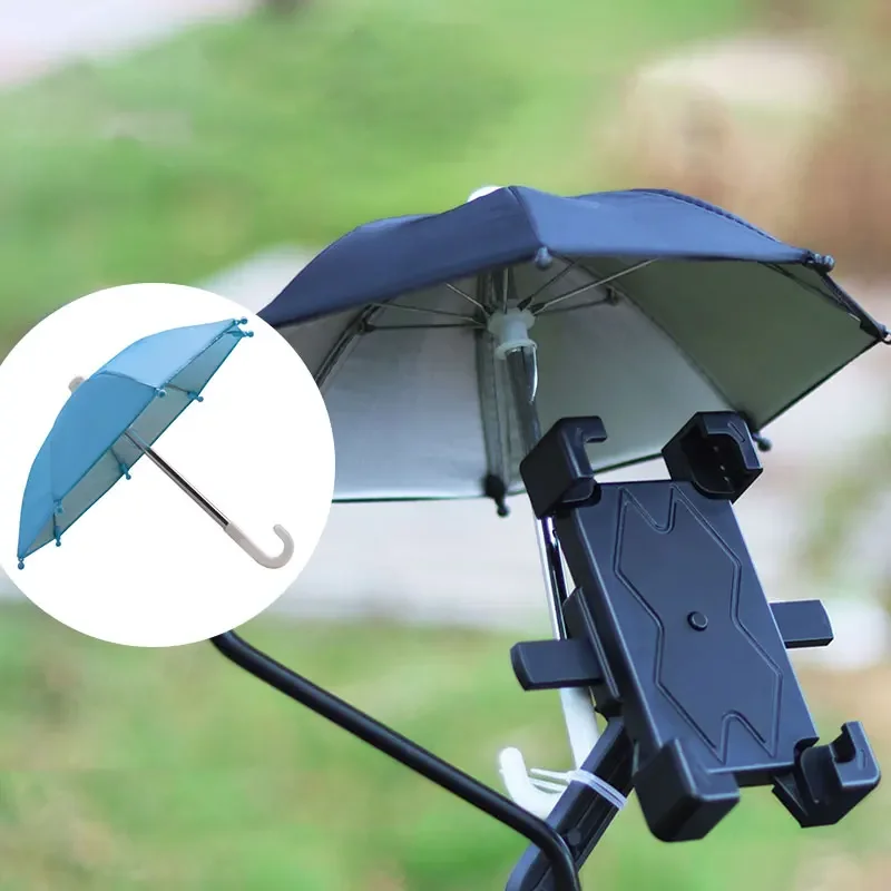 AliExpress 1Pcs New Motorcycle Phone Holder Mini Sunshade Umbrella Bicycle Decoration Accessories Polyester