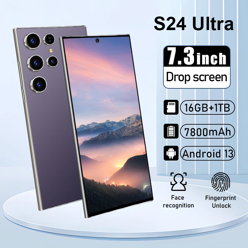 

2025 New S24 Ultra Smartphone Original 7.3 Inch Celulares Android Moblie Phones Unlocked 5G Dual Sim Global Version CellPhones