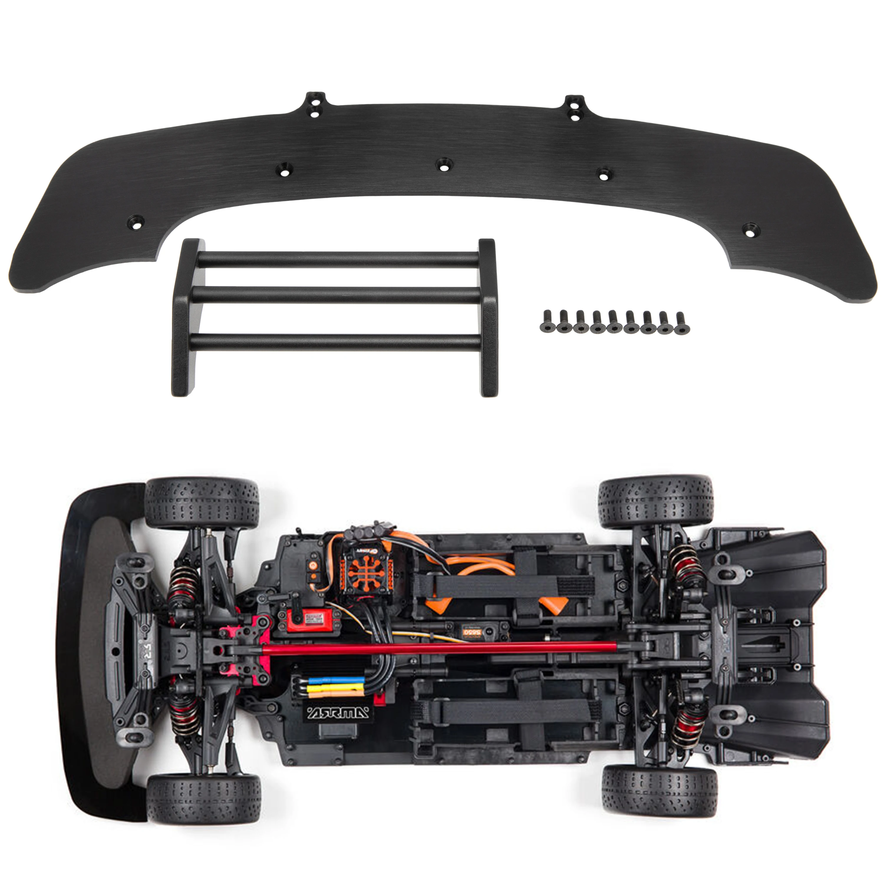 Meus Racing Aluminum Front Chassis and Bumper for ARRMA 1/7 INFRACTION 6S BLX ARA109001 RC TRUCK Upgrade Parts