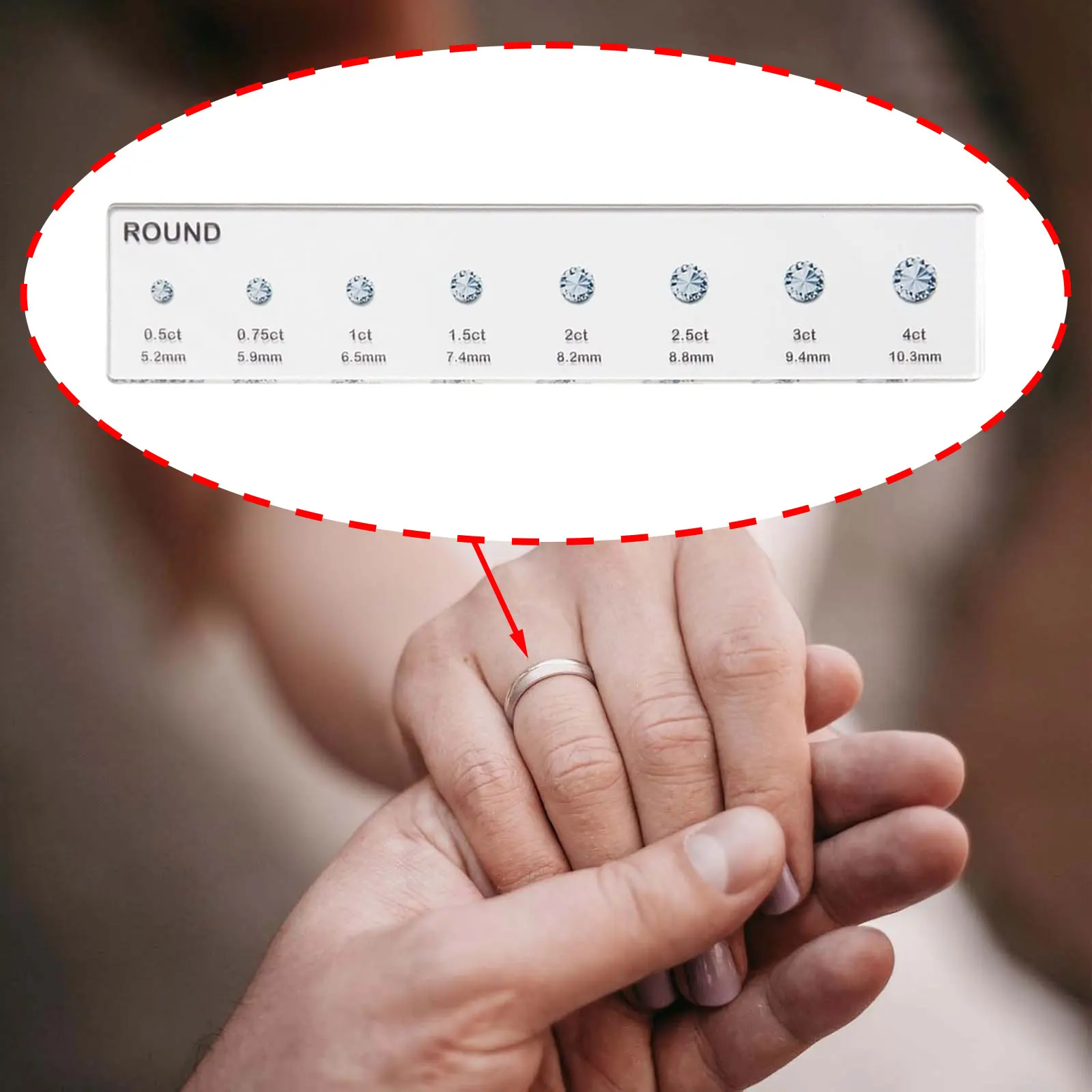 

Профессиональный инструмент для сравнения размера и формы бриллиантов, портативный измерительный прибор для ювелирных изделий, эталонная таблица веса с бриллиантами в каратах для покупателя