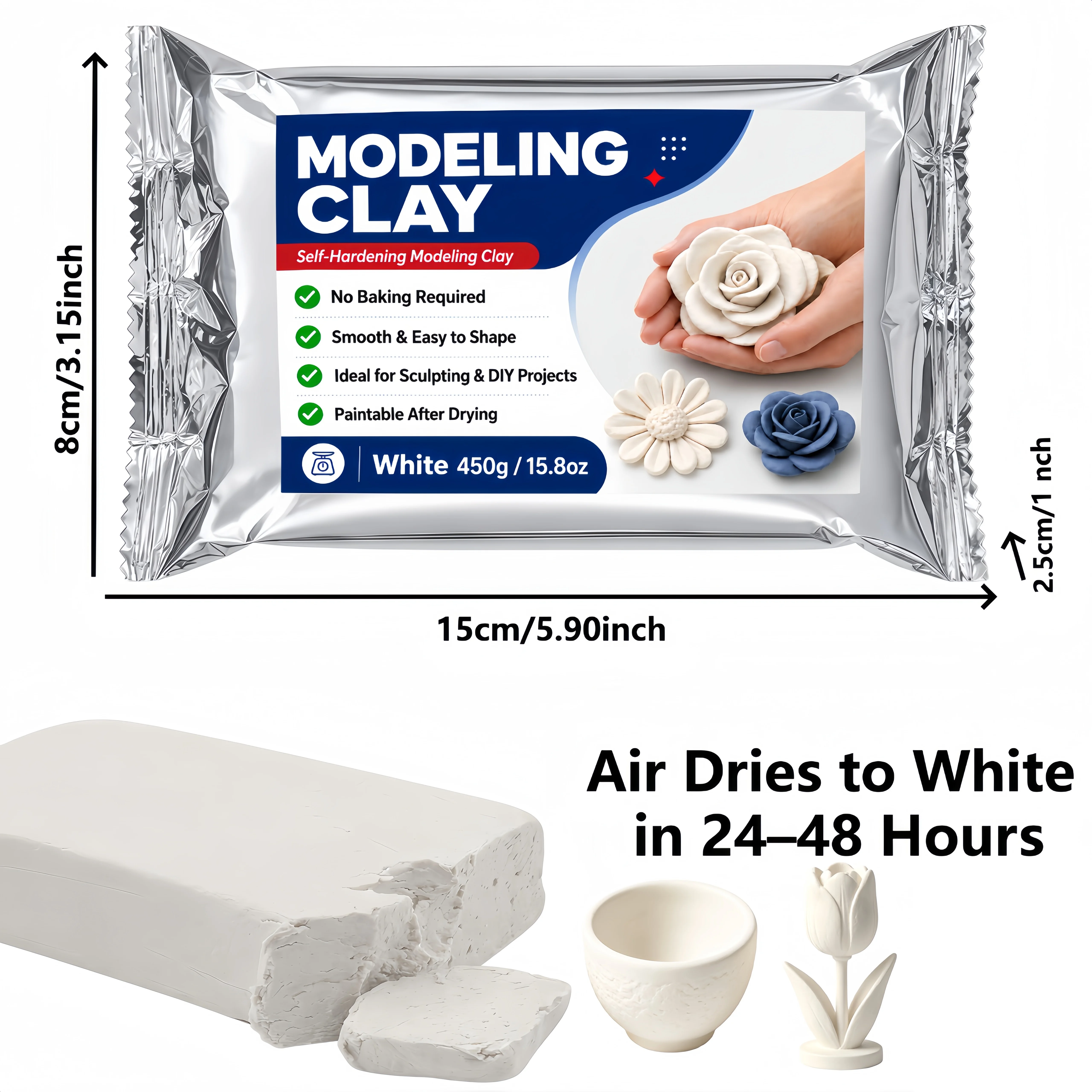 White Premium Air Dry Clay, ul - огляд і ціна Air Dry Clay