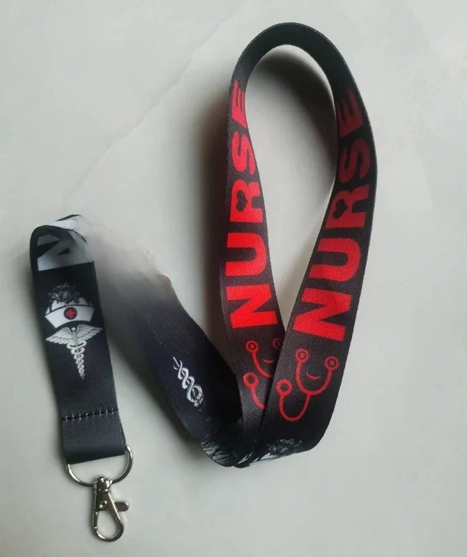 Nouveau 1 pièces infirmière lanières clés sangle de cou pour carte Badge porte-clés lanière porte-clés bricolage accrocher corde porte-clés