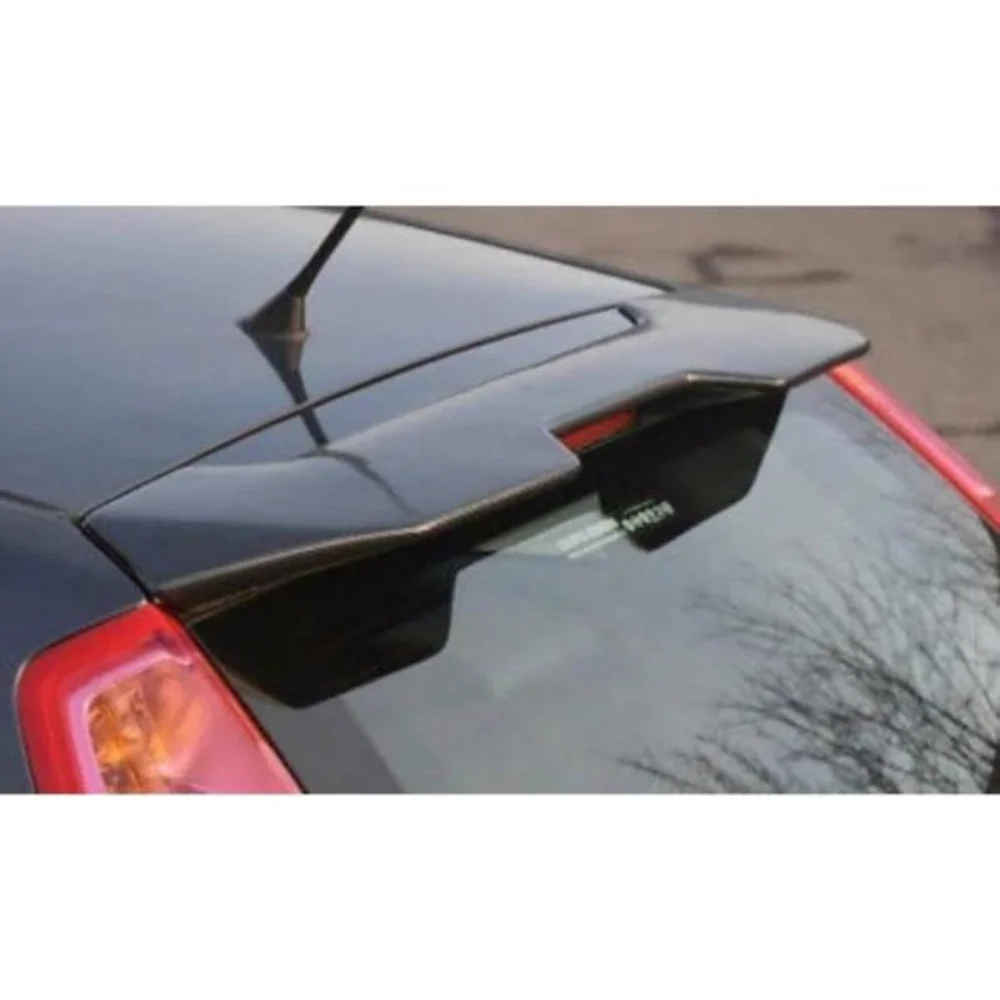 For Fiat Punto Evo Abarth Glass top Spoiler Fiber Material Rear Roof Spoiler Wing Trunk Lip Car Styling Fully Compatible Tuning