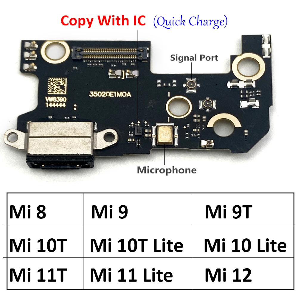 New For Xiaomi Mi 8 9 9T 10 10T 11 11T 12 Pro Lite USB Charging Board Port Dock Charger Plug Connector Flex Cable