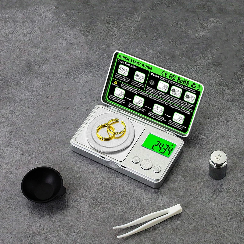 

Mini Digital Scale Jewelry Milligram Scale Portable Kitchen Baking Scale 100G/0.001G High Precision Milligram Scale