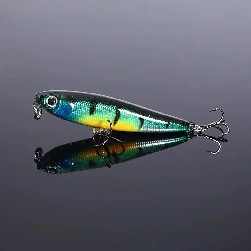 1 pièces 5.5 cm 3.2g crayon flottant leurre de pêche haut d'eau chiens leurres durs appâts Wobbler artificiel dur appât matériel de pêche Pesca