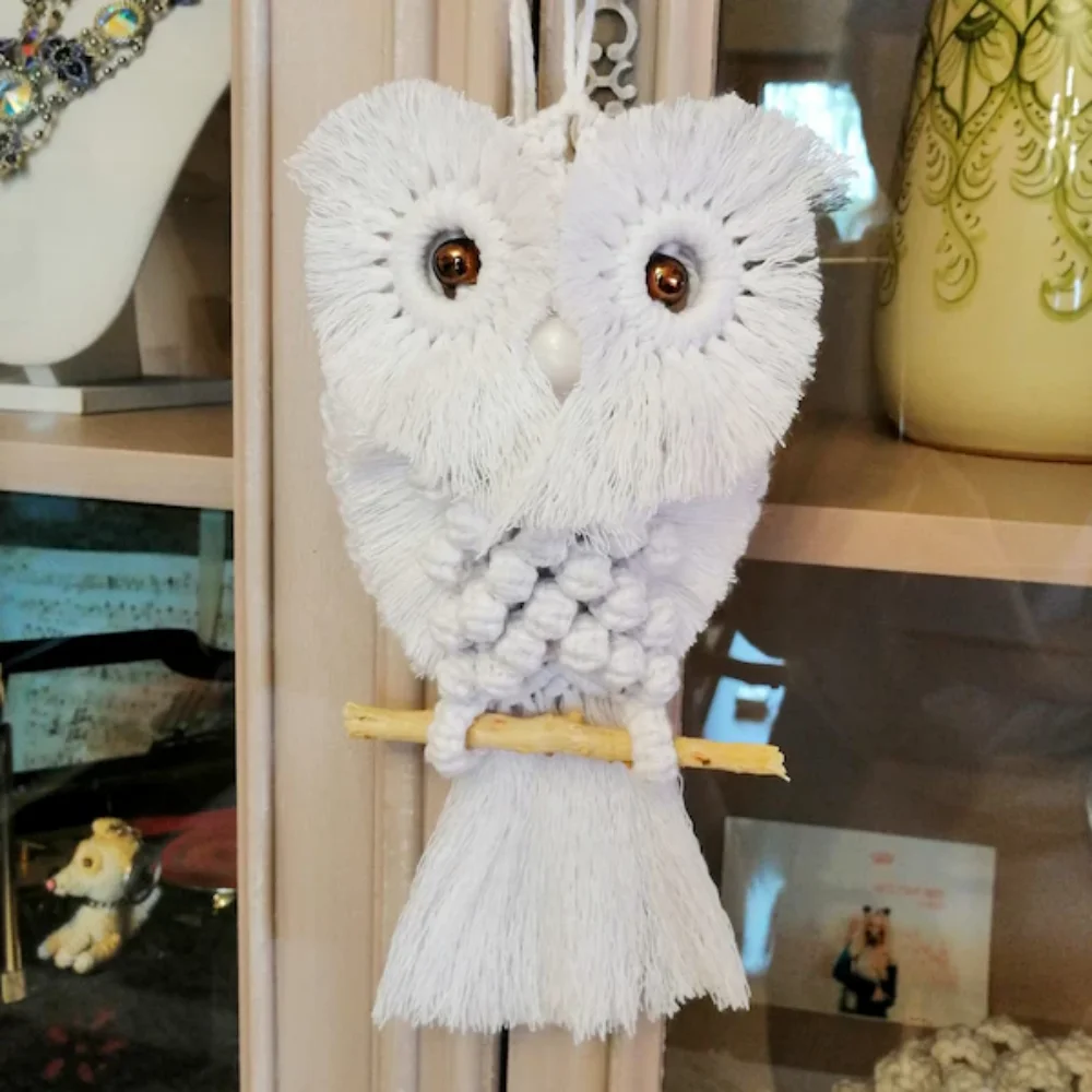 

3mm 200m Macrame Cotton Cords DIY Owl Pattern Macrame Crafting Ideas Easy Home Family Project Rope Materials With PDF Tutorials