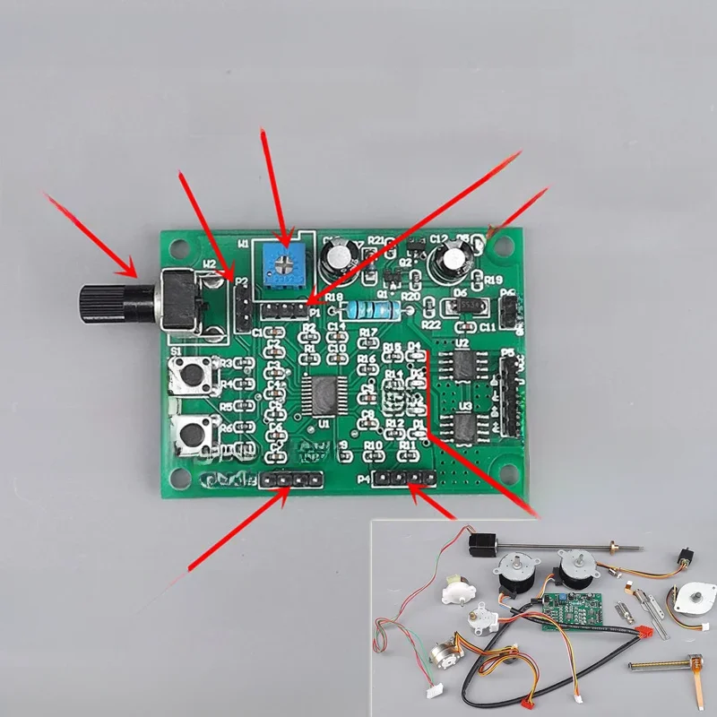 DC 5V-12V 6V sterownik silnika krokowego Mini 2-fazowy 4-przewodowy 4-fazowy 5-przewodowy wielofunkcyjny moduł kontrolera prędkości silnika krokowego — zdjęcie 2