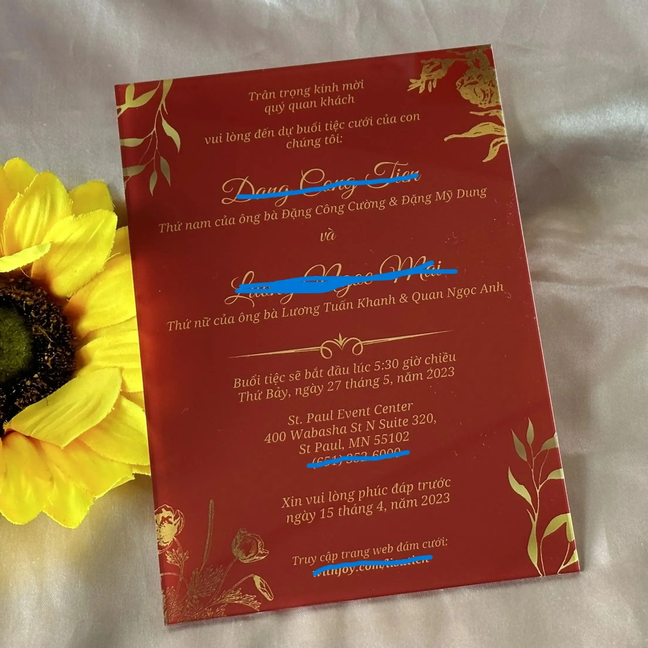 

10 Pcs Custom Red Acrylic Wedding Invitation,Make Your Own Acrylic Quinceanera Invite Menu Card Greeting Card