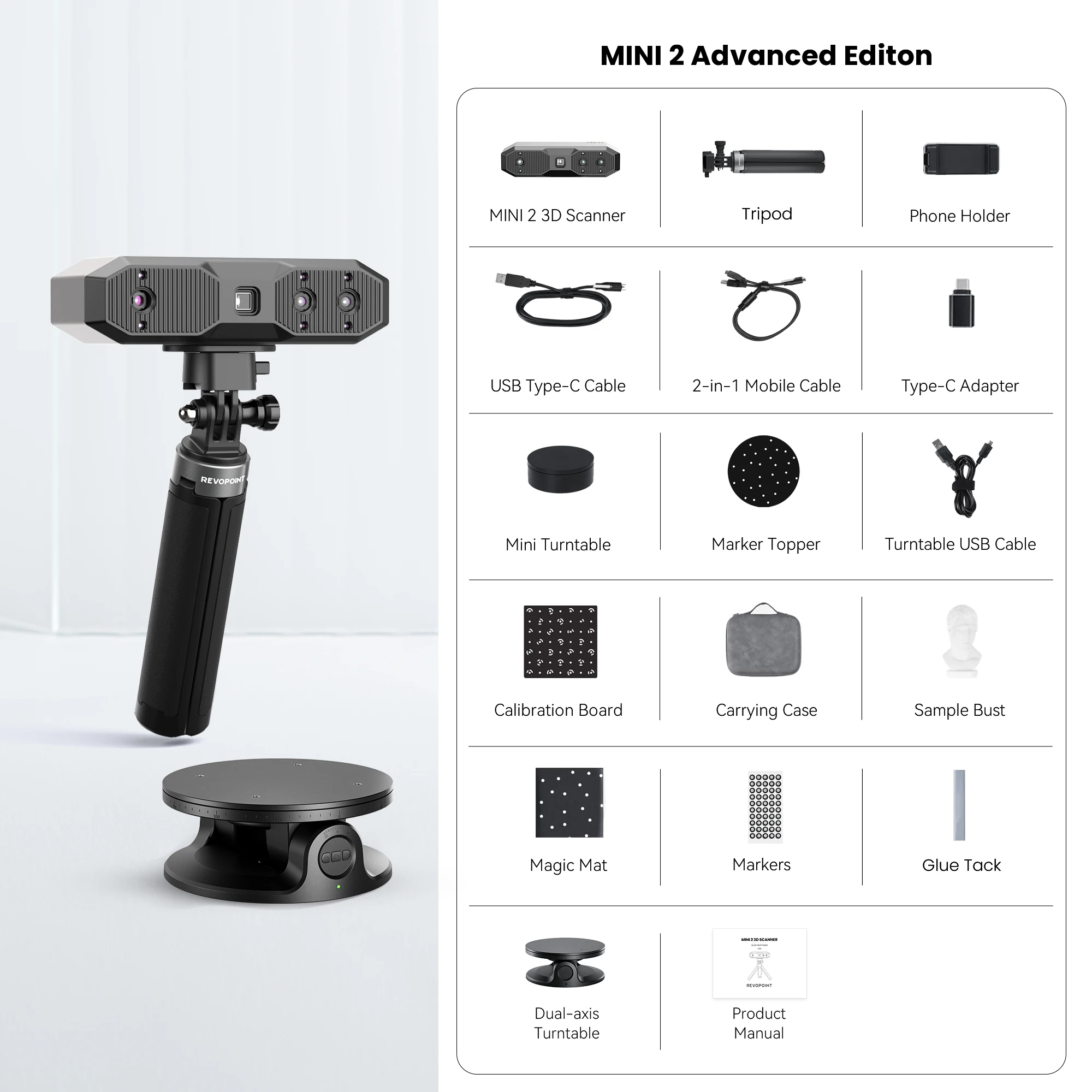 Imagem -06 - Revopoint Mini Advanced 3d Scanner até 002 mm de Precisão 16 Fps Varredura Rápida Scanner para Odontologia Jóias e Pequenos Objetos