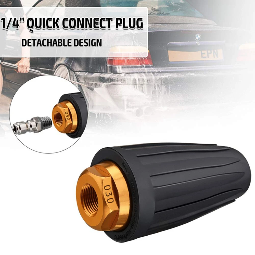 Imagem -05 - Bocal Turbo Giratório de Lavadora de Pressão Quick Connect Plug Núcleo Cerâmico 360 ° Bocal para Limpar Concreto de Tijolo