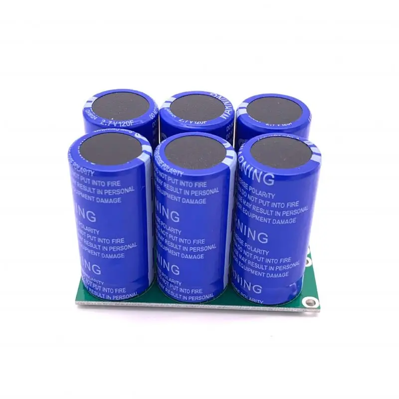 

6pcs/set 2.7V 120F Super Farad Capacitor Double Row With for Protection Board 16V 20F High Frequency Low Ultracapacitor