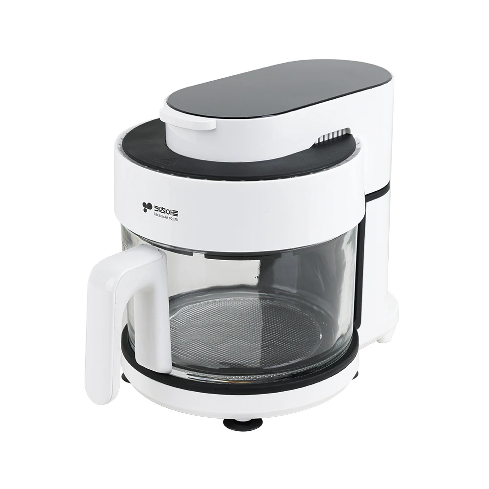 مقالي هواء فنية للمطبخ ، سلة زجاجية ، غسيل منفصل ، أبيض ، 3.5 لتر