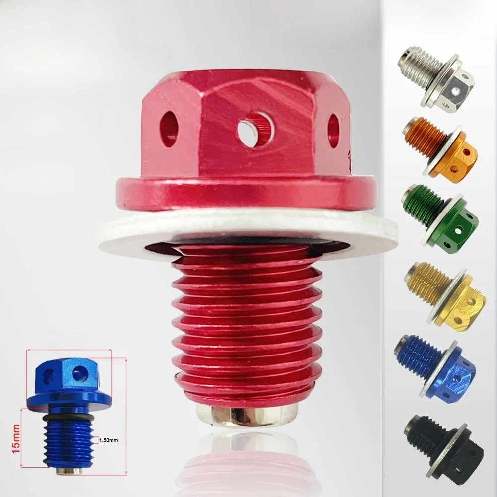 AliExpress NONE Universal M12x1.5 Gearbox Magnetic Oil Drain Plug Bolt Screw For Honda Kawasaki Yamaha Motorcycle Dirt Bike Scooter ATV Quad