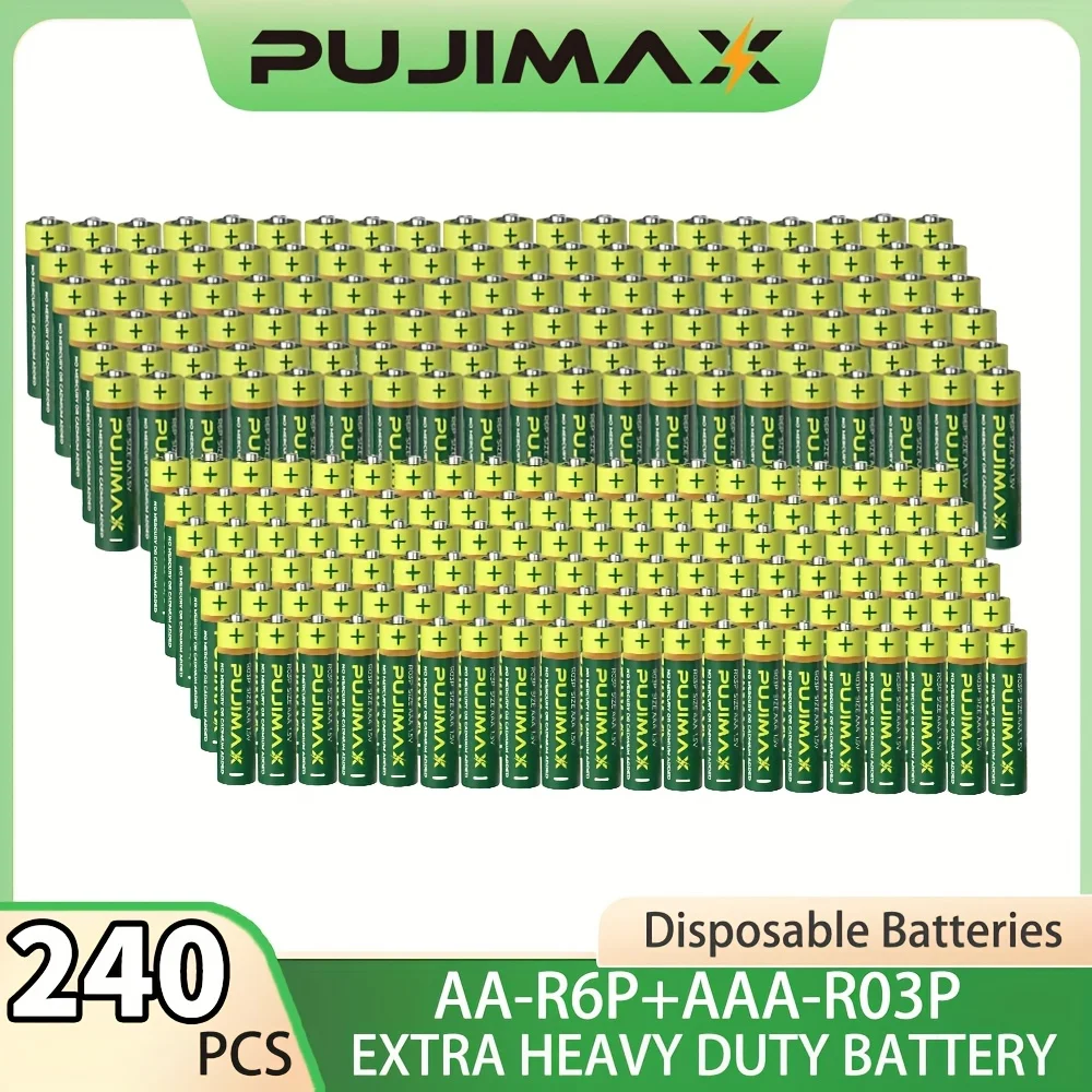 AAA+AA 240/160/80/40 Value-Added Battery Combo Pack, 1.5V Carbon-Based Battery, Various Sizes of Batteries, Non-Rechargeable
