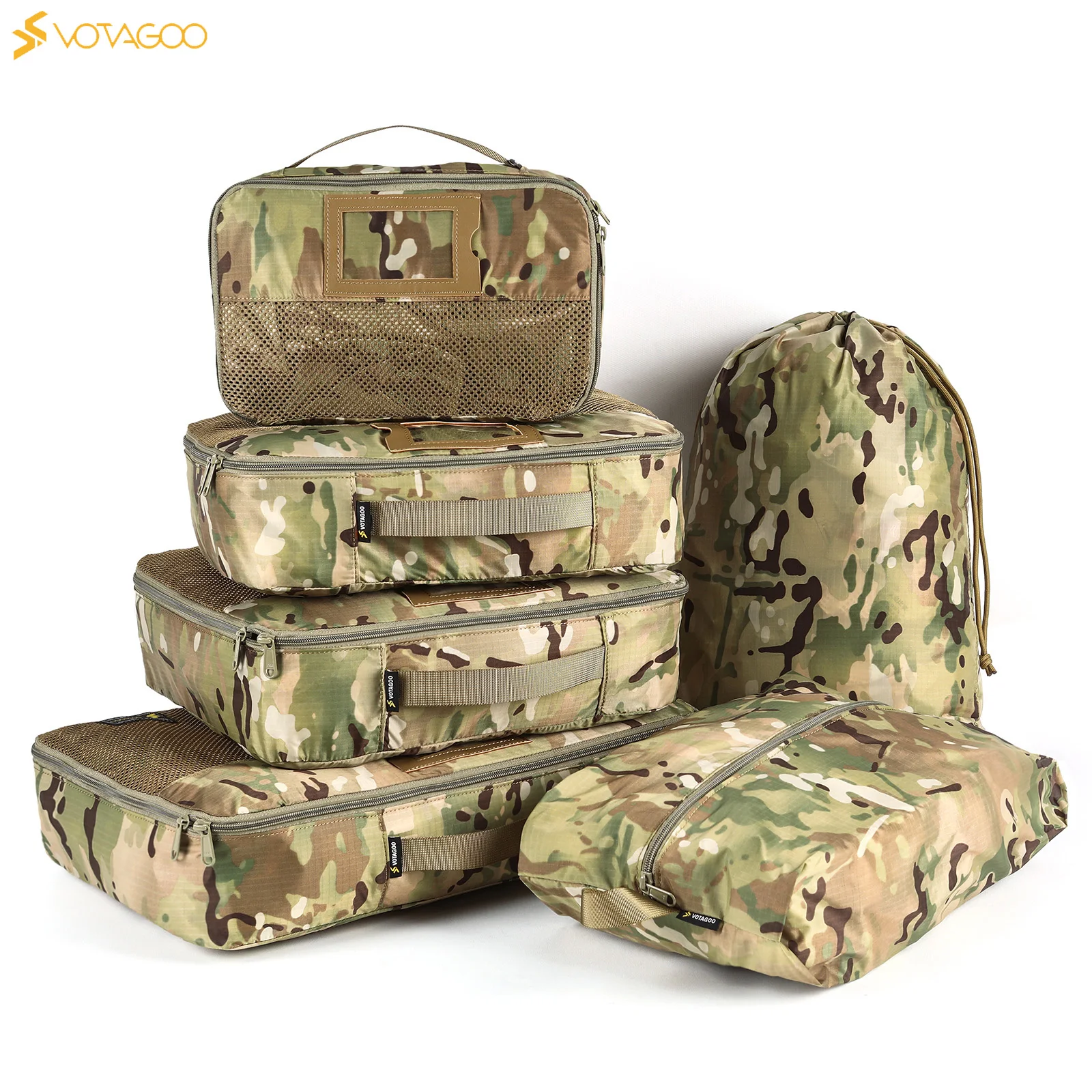 

VOTAGOO Tactical Packing Cubes 6 Packs Lightweight Luggage Set Packing for Outdoor Organization Travel Accessories Bag Utility