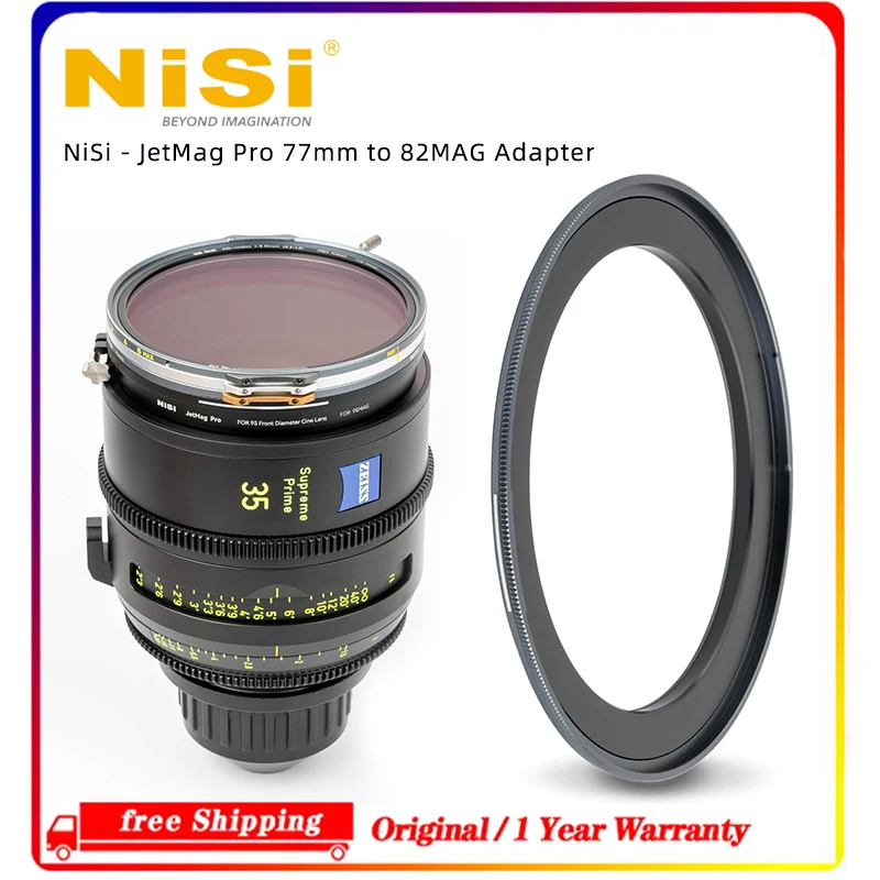 NiSi JetMag Pro Magnetic Step Adapter 77mm To 82MAG Ultra Thin Aluminum Twist Lock Ring For Threaded Camera Lenses