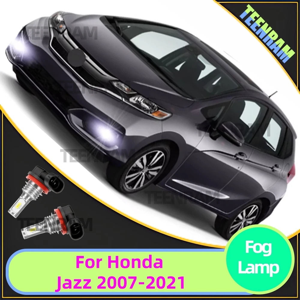 

2 шт. для Honda Fit для Honda Jazz 2007-2017 2018 2019 2020 2021 светодиодные противотуманные фары 15000LM автомобильные передние противотуманные фары 12 В Canbus белый