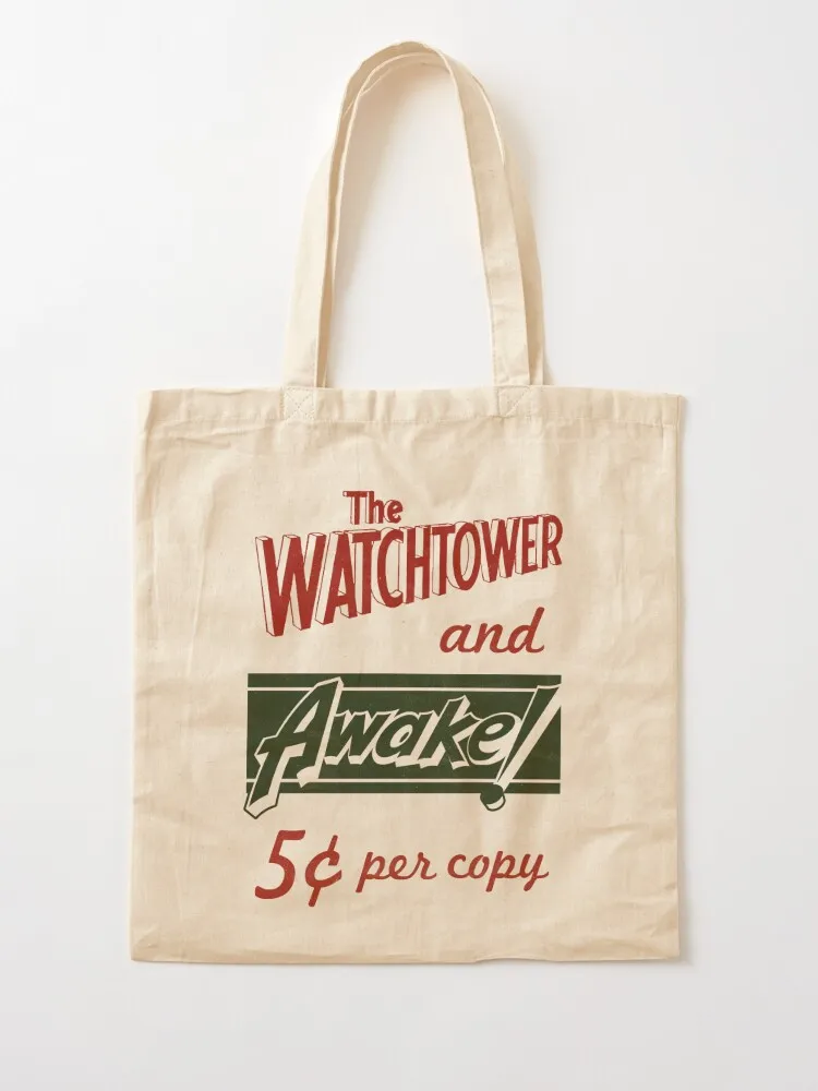 WATCHTOWER & AWAKE! VINTAGE MESSENGER BAG Tote Bag For Women Reuseable Canvas For Girl Fashion Shopping Grocery For Female