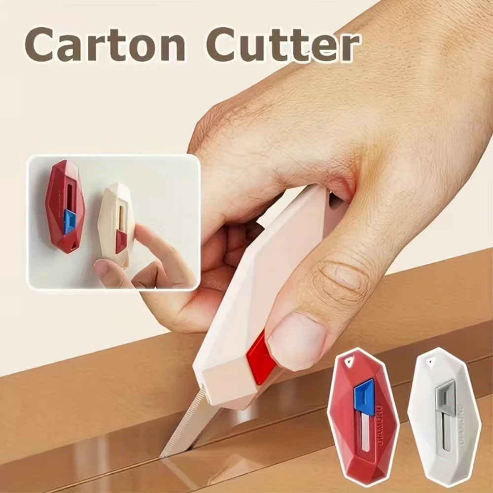 سكين فتح الصندوق الصغير قابل للتمديد، مزود بسكين فتح صندوق صغير مغناطيسي مدمج، وسكين فتح صندوق الأمان،