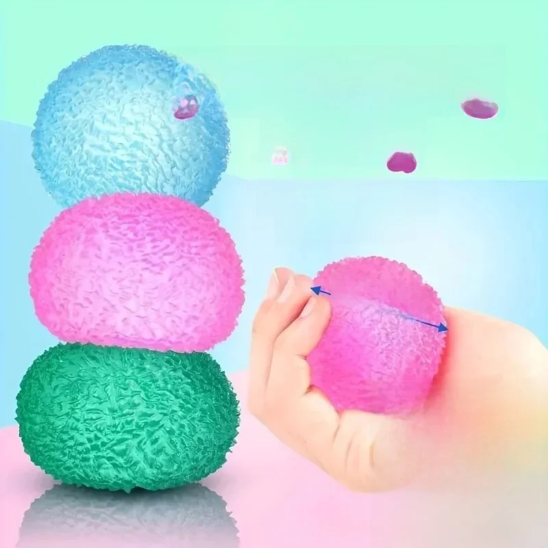 Balles anti-Stress Squishy, Texture multicolore, boule de glace, jouet à presser pour enfants et adultes, jouet sensoriel silencieux, cadeau d'halloween et de noël