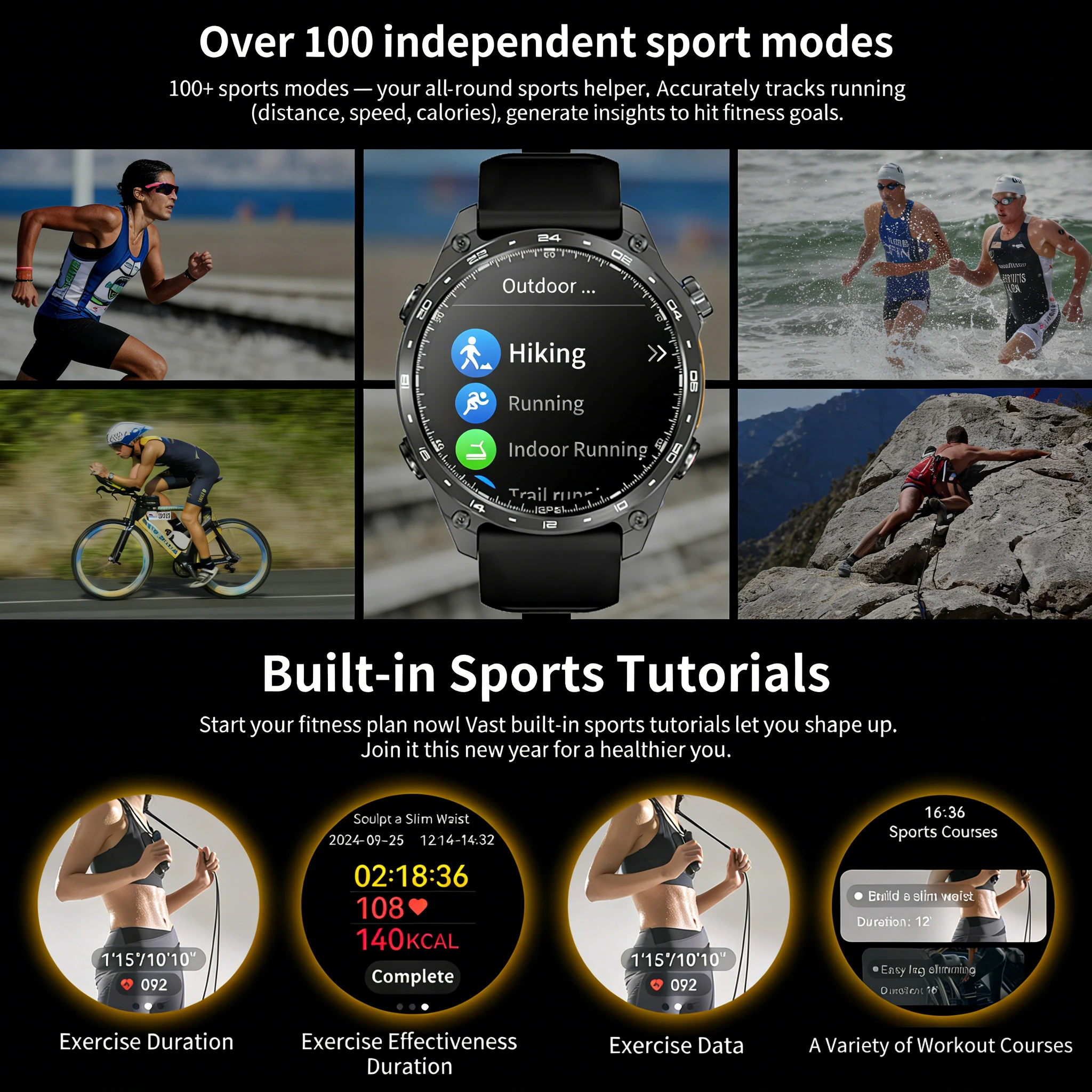2026 GPS 스마트워치 아웃도어 HD300Pro 스포츠워치 오프라인 지도 5.4 블루투스 통화 방수 건강 관리 여행 다이빙 스마트워치